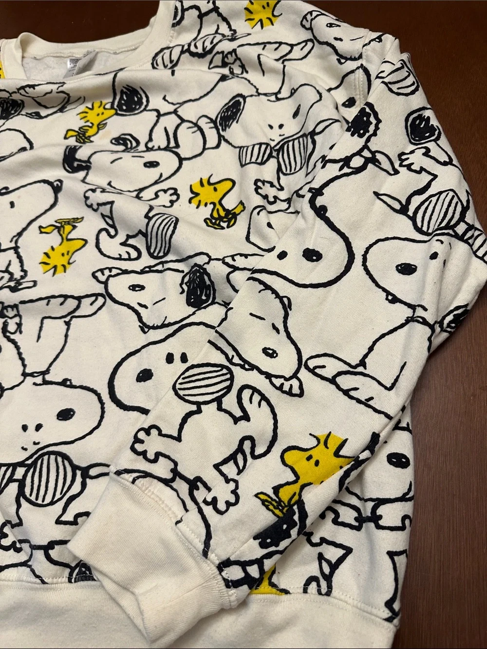 Snoopy & Woodstock All-Over Print Sweatshirt Size XL